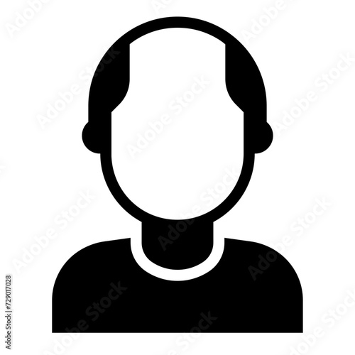 Balding bald man icon