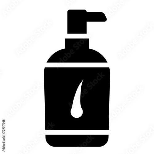 Shampoo for hair care icon