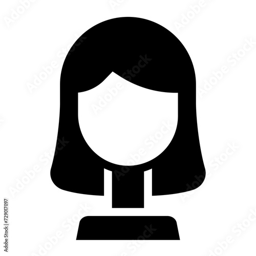 Wig woman mannequin icon