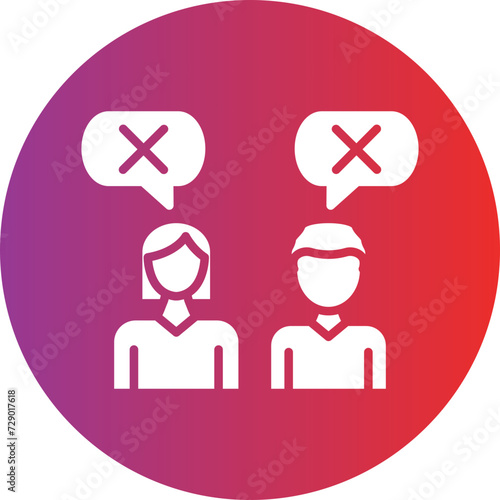 People Disagree Icon Style