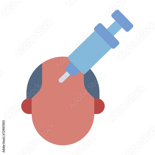 PRP Hair Treatment for bald man icon