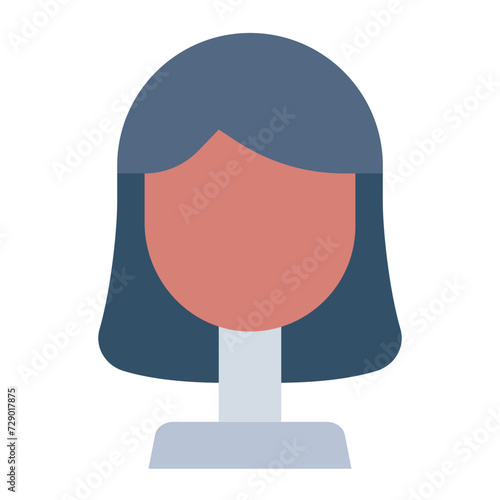 Wig woman mannequin icon