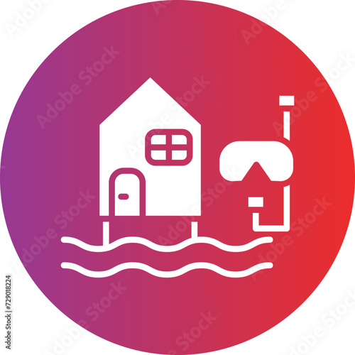 Dive Resort Icon Style