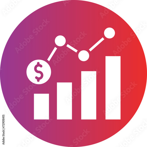 Average Dollar Sale Icon Style