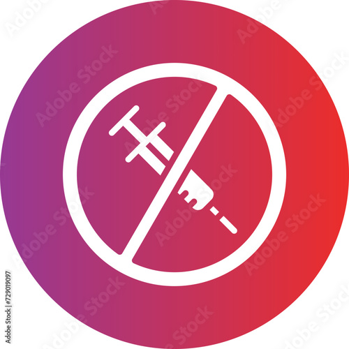 Anti Vaccination Icon Style