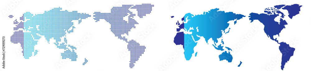 World map of dots Vector