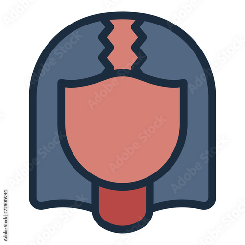 Alopecia hair disease icon