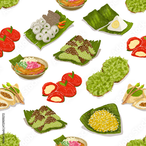 INDONESIAN TRADITIONAL FOOD SURFACE PATTERN photo