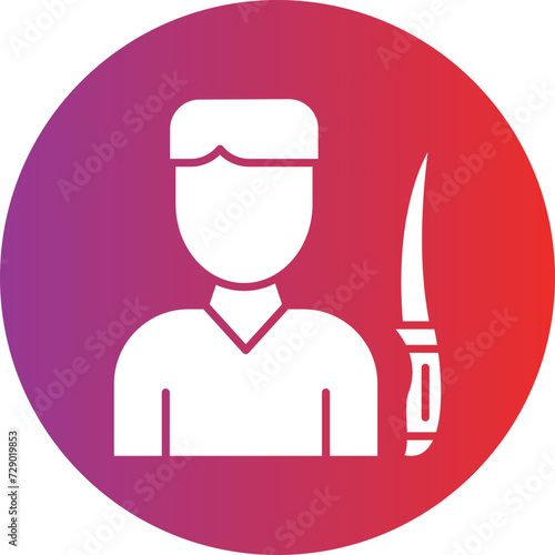 Knife Thrower Icon Style