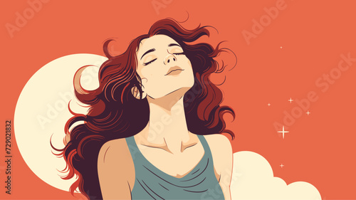Women-themed vector art with a whimsical touch  featuring confident illustrations  vibrant color tones  and empowering symbols for a visually engaging and emotionally resonant representation. simple