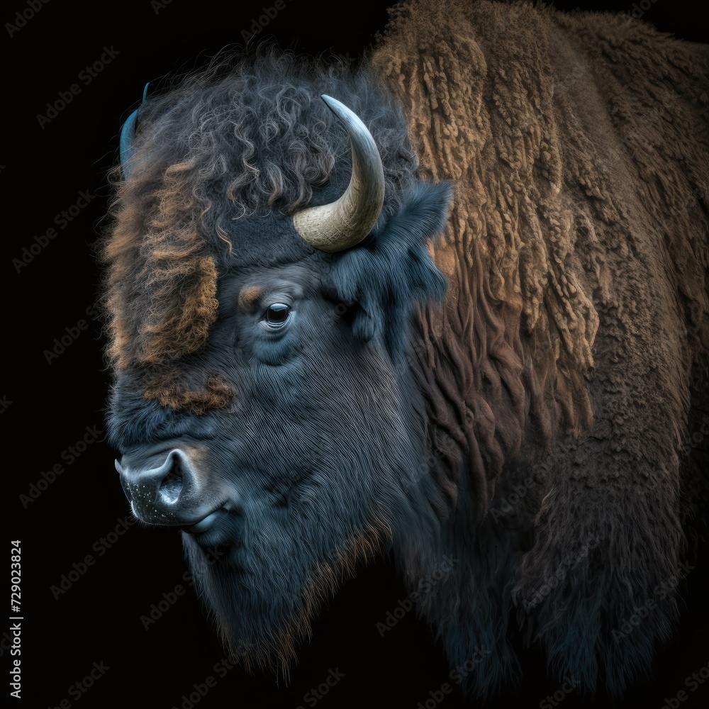 Oil Painting American Bison Buffalo Oil Painting American Bison Buffalo