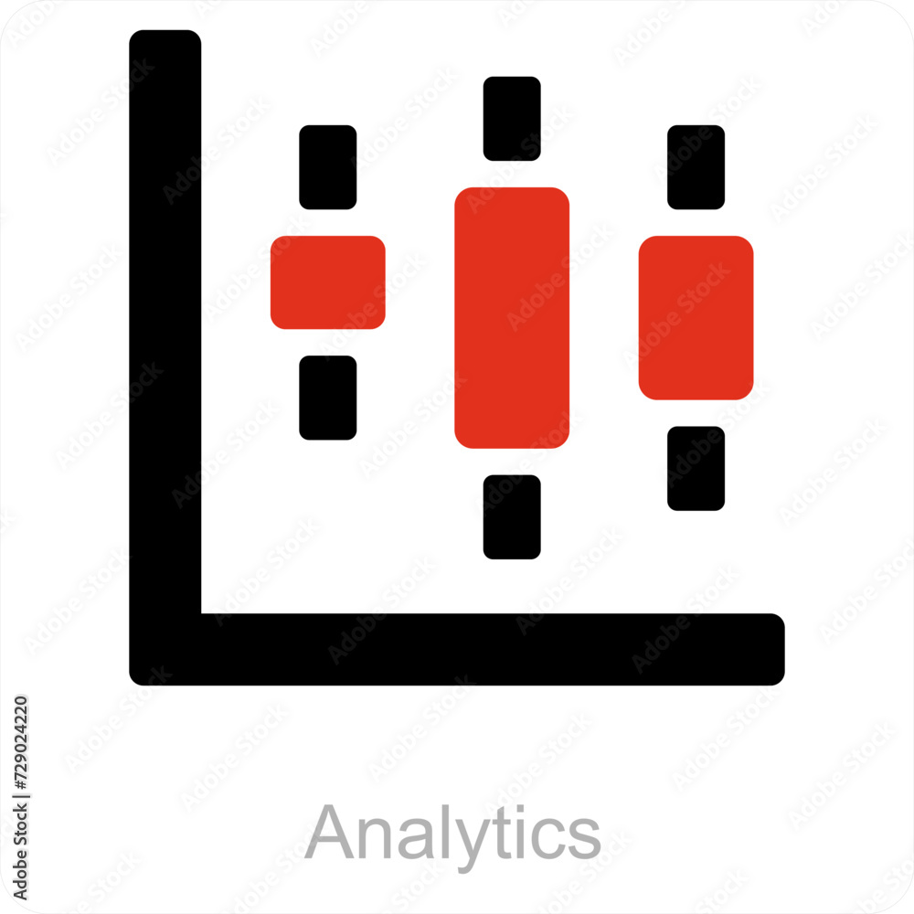Analytics and diagram icon concept Analytics and diagram icon concept