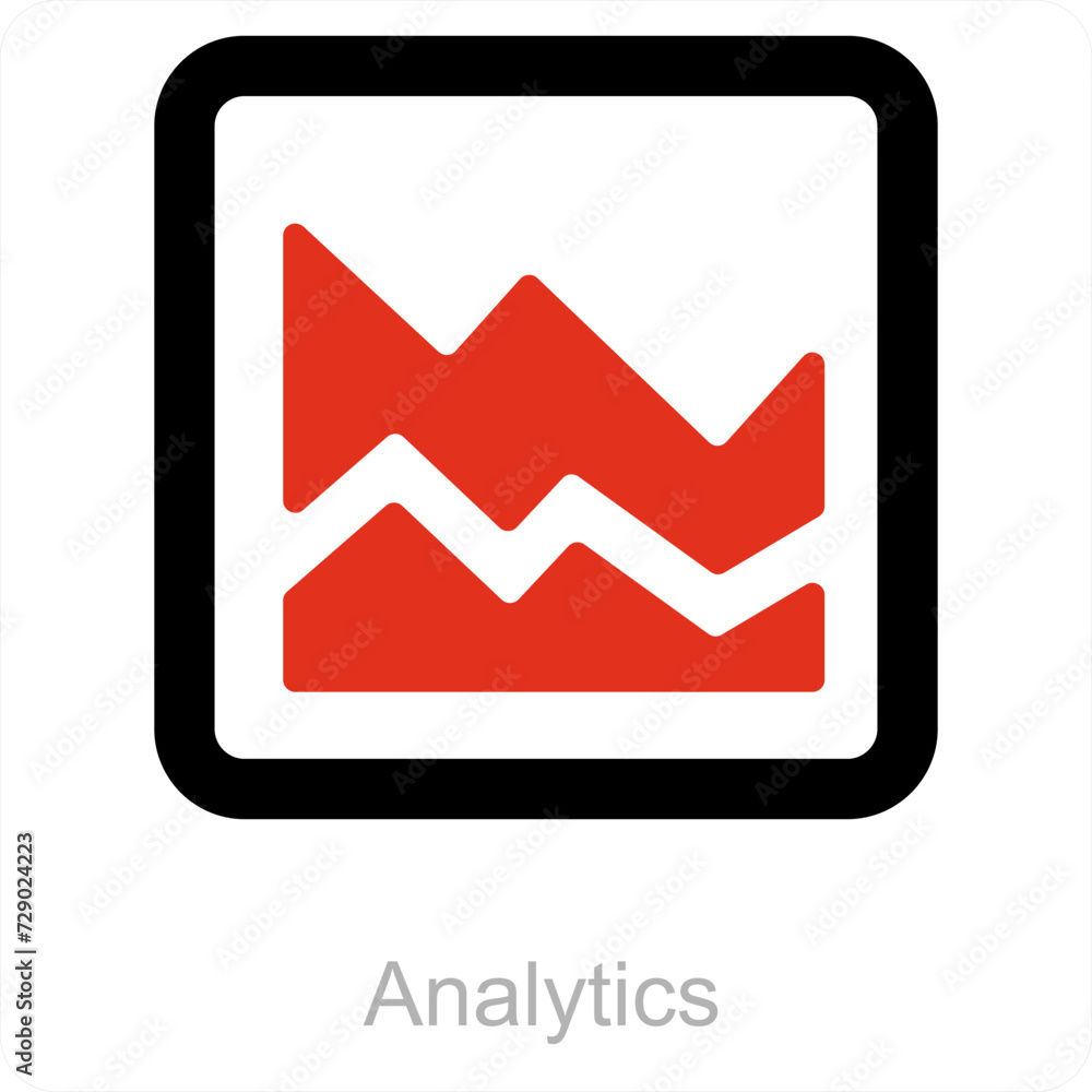 Analytics and analysis icon concept Analytics and analysis icon concept