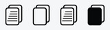 Copy icon outline and fill set, Copy Icon Vector Symbol Design Illustration