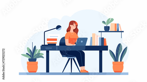 Happy office workers flat vector illustration. Cheerful corporate employees cartoon characters