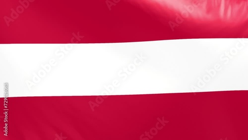 Austria flag. Austrian flag waving in the wind. Full screen, flat, smooth texture. National Flag. Loopable. Looping. CGI graphic animation HD photo