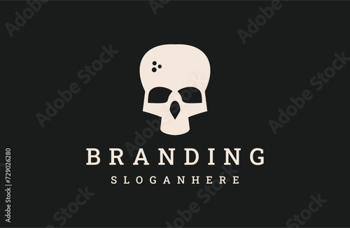 Skull logo icon design template vector illustration
