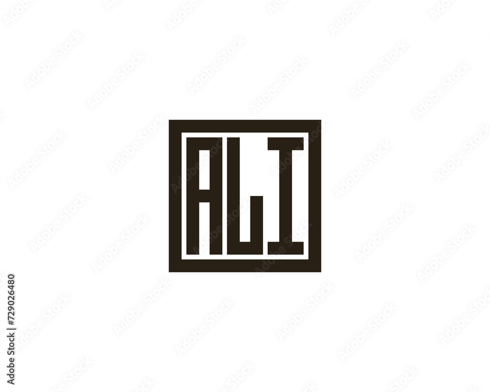 ALI Logo design vector template