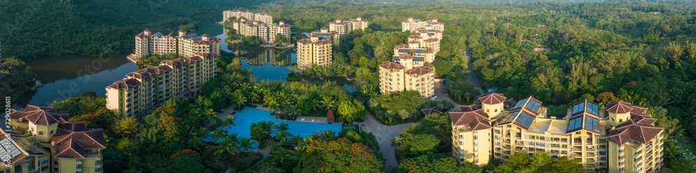 Fototapeta premium Beautiful resort houses in Hainan province,China
