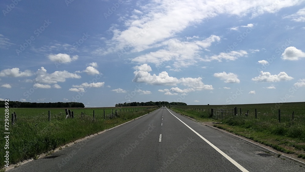 Fototapeta premium Country road,no vehicles,England,UK