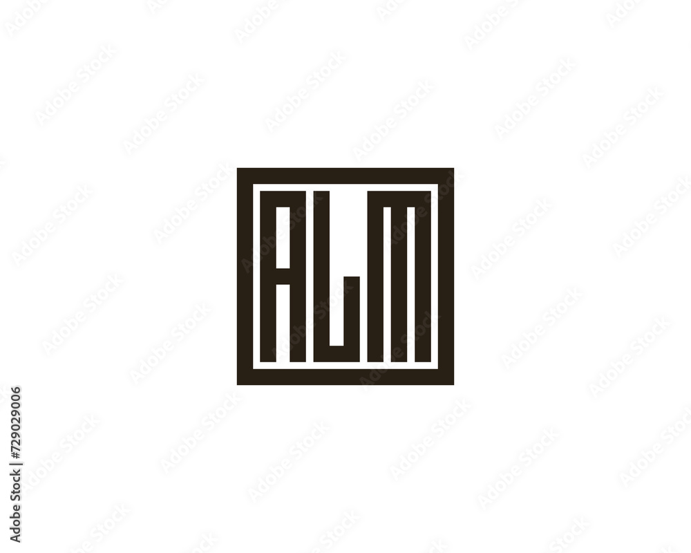 ALM Logo design vector template