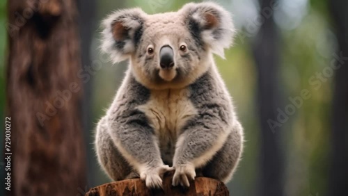 footage of a koala in a tree