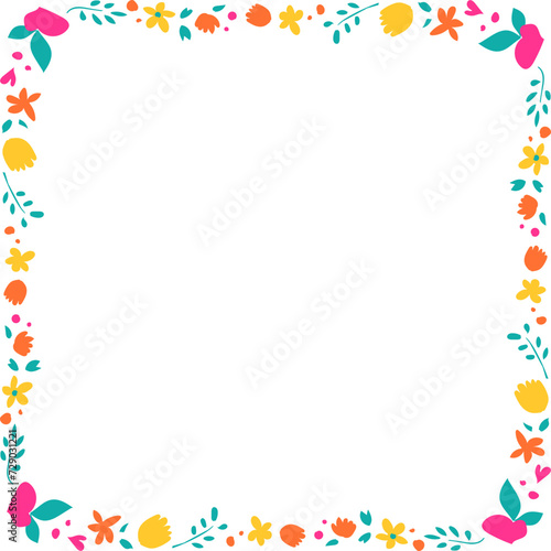 꽃 테두리, 사각 플라워 액자. 예쁜액자 테두리 가족사진 연인 돌잔치 아기사진 꾸미기