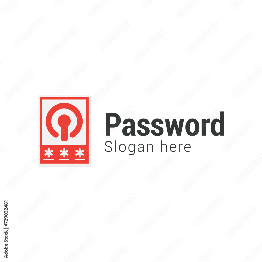 business logo design concept password pin.