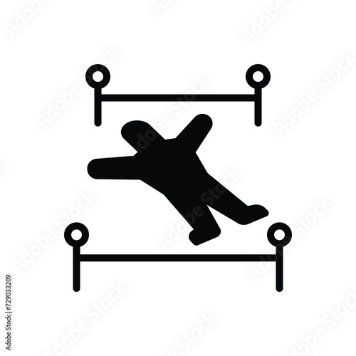 Black solid icon for crime