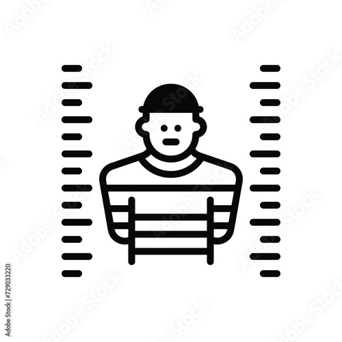 Black solid icon for criminal