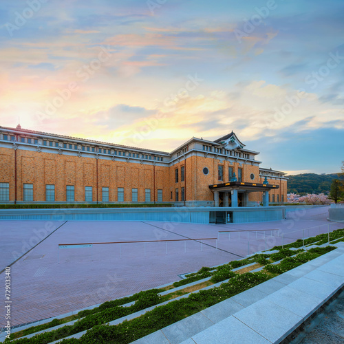 Kyoto, Japan - April 2 2023: Kyoto City KYOCERA Museum of Art is one of the oldaKyoto City Museum of Art in est art museums in Japan, opened in 1928 as a commemoration of Emperor Hirohito's coronation photo