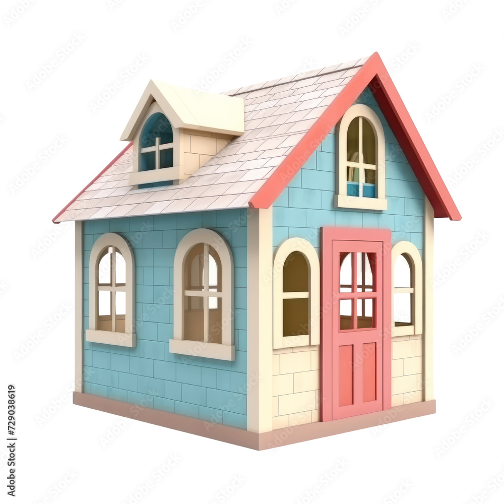 Children Play House PNG Cutout, Generative AI