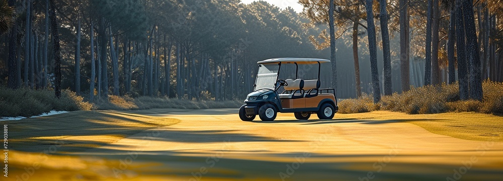 An automobile used for golfing