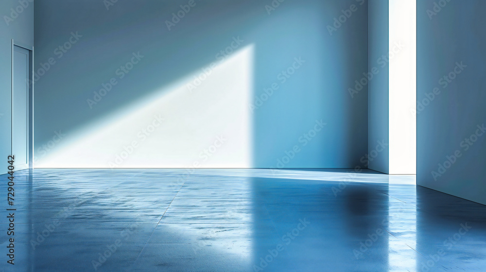 Minimalist and modern interior with a concrete design, featuring a bright and spacious room with an architectural and futuristic perspective Minimalist and modern interior with a concrete design, featuring a bright and spacious room with an architectural and futuristic perspective