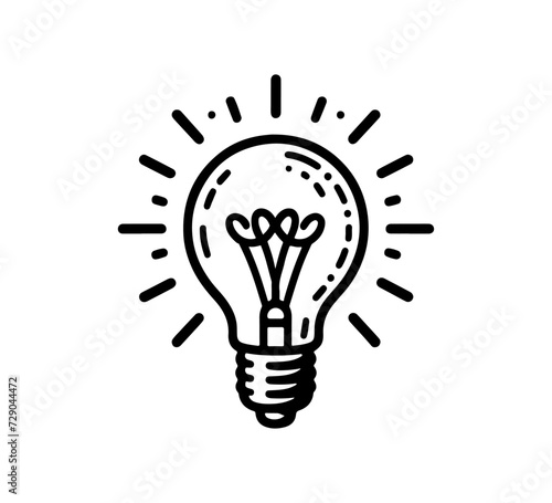  light bulb hand drawn vector graphic