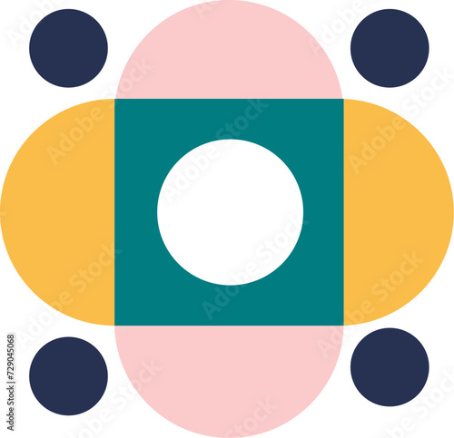 Geometric Abstract Flower Head