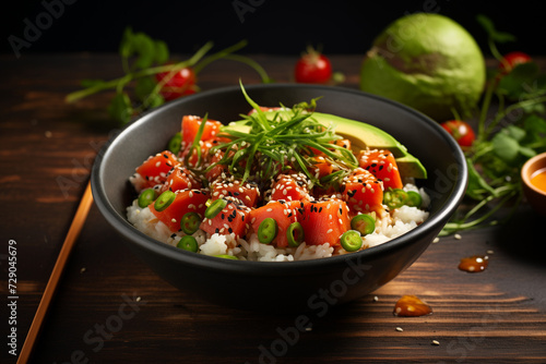 Sushi-Style Poke Bowl with Nori Strips Collection