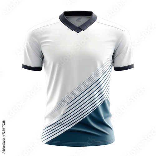 Mockup of a sports jersey, meticulously presented on a crisp white background