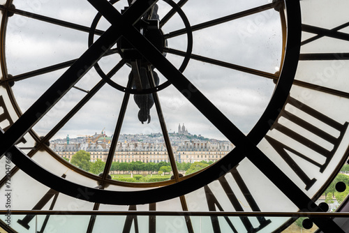View of Sacre Coeur through a large Clock photo