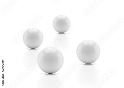 White sphere with shadow  transparent background