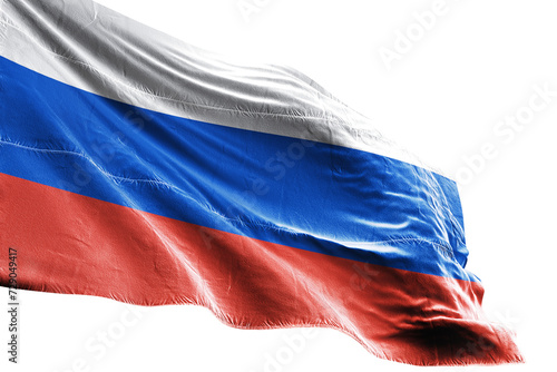 Russian flag on transparent background. PNG photo
