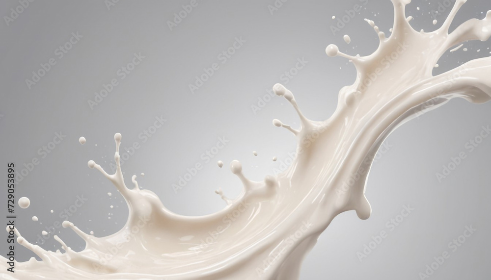 Realistic milk splashes or wave with drops and splatters delicious 31