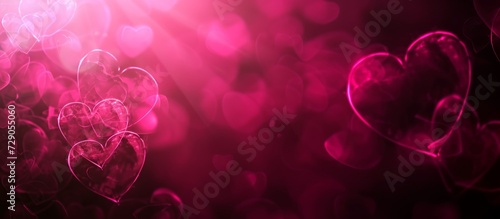Abstract Valentine's Day background featuring a dim pink glow.