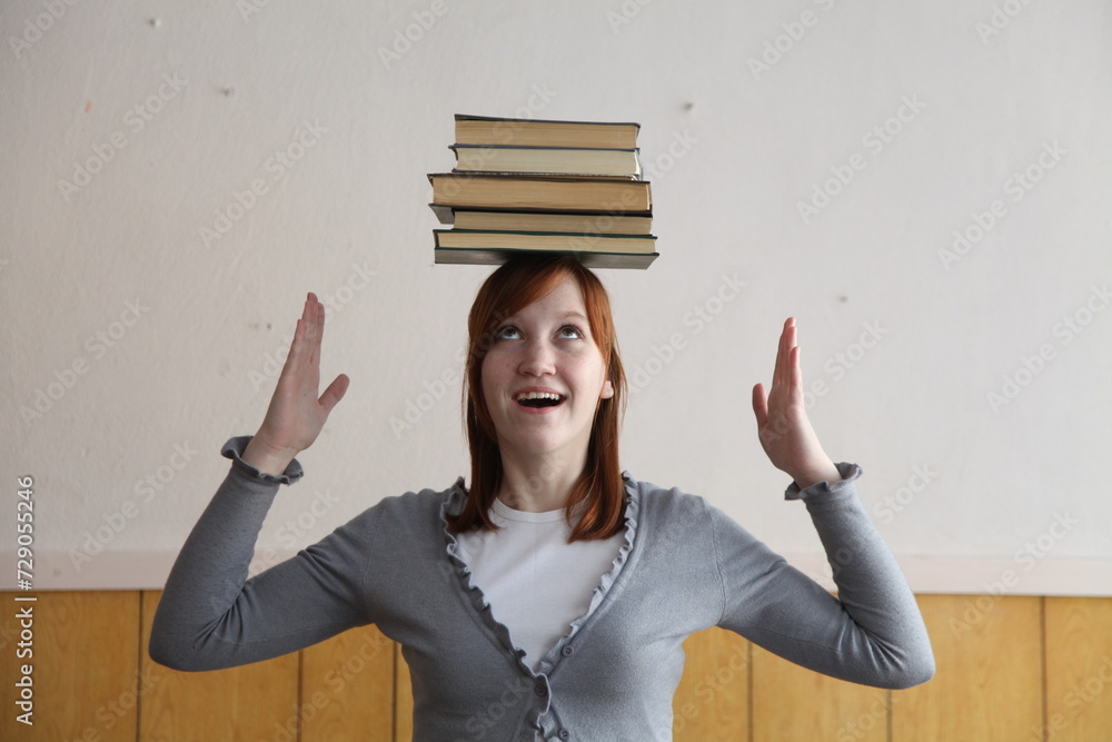 teenager girl in school