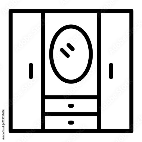 Dressing Room Vector Line Icon