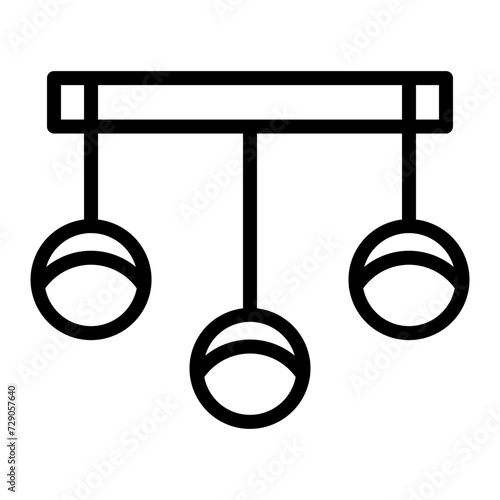 Lighting Vector Line Icon