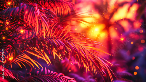 Festive Christmas Tree Close-Up, Bright Holiday Decorations and Sparkling Lights, Winter Celebration © MdIqbal