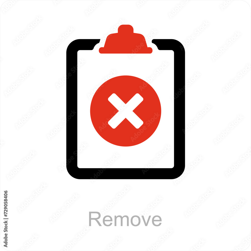 remove and delete icon concept remove and delete icon concept