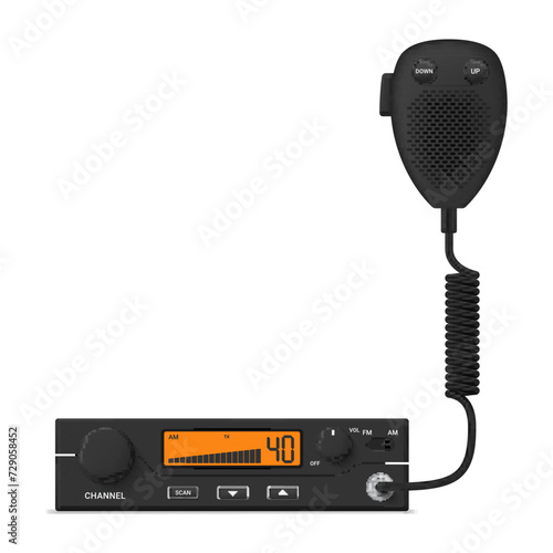 Car walkie talkie automobile radio transistor for remotely communication realistic vector