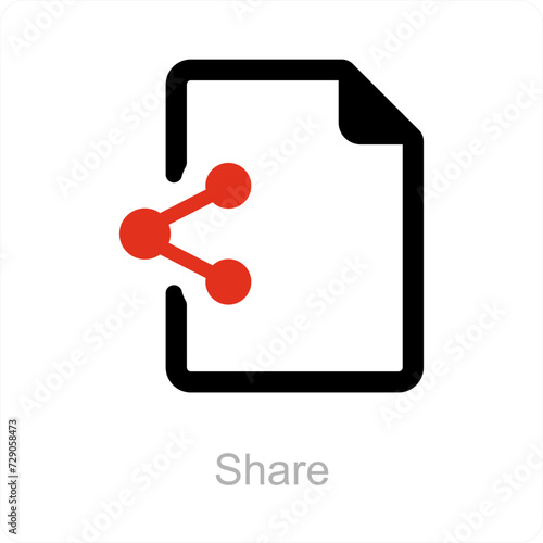 share and file icon concept